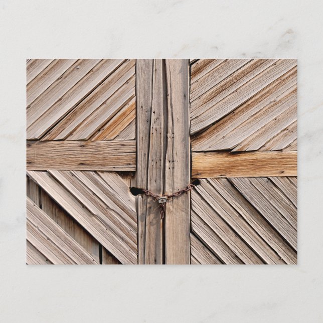 Rustikale Holztür Postkarte (Vorderseite)