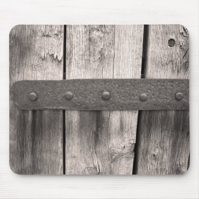 Rustikale Holztür und -haken Mousepad (Vorne)