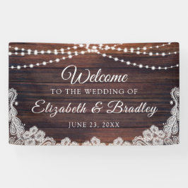 Rustikale Holzwinger-Hochzeit Banner