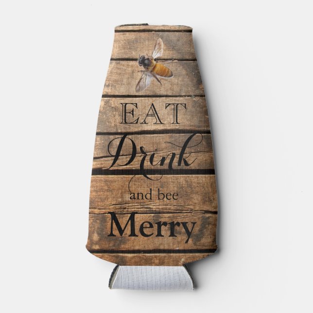 Rustikale Honigbiene Flaschenkühler (Vorderseite)