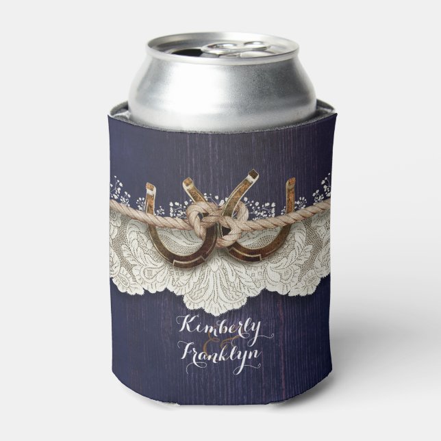 Rustikale Hufeisen Hochzeit der Hochzeitsnacht aus Dosenkühler (Kanne Vorderseite)
