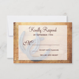 Rustikale Hufeisen Hochzeiten von RSVP-Karten RSVP Karte