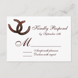 Rustikale Hufeisenhufeisen - RSVP-Karten RSVP Karte