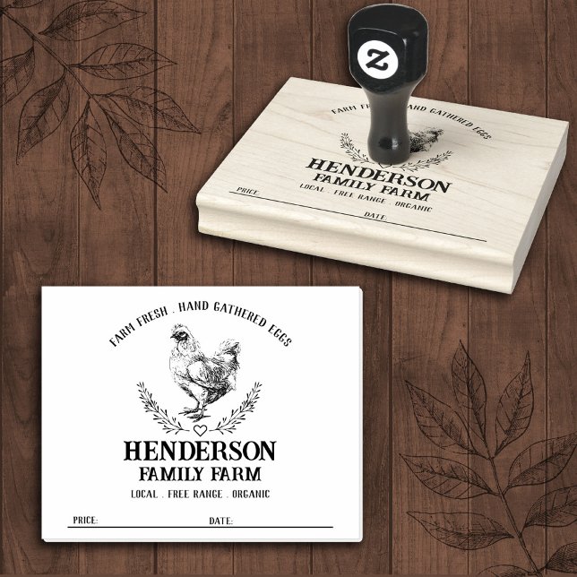 Rustikale Hühnereier Briefmarke Gummistempel (Von Creator hochgeladen)