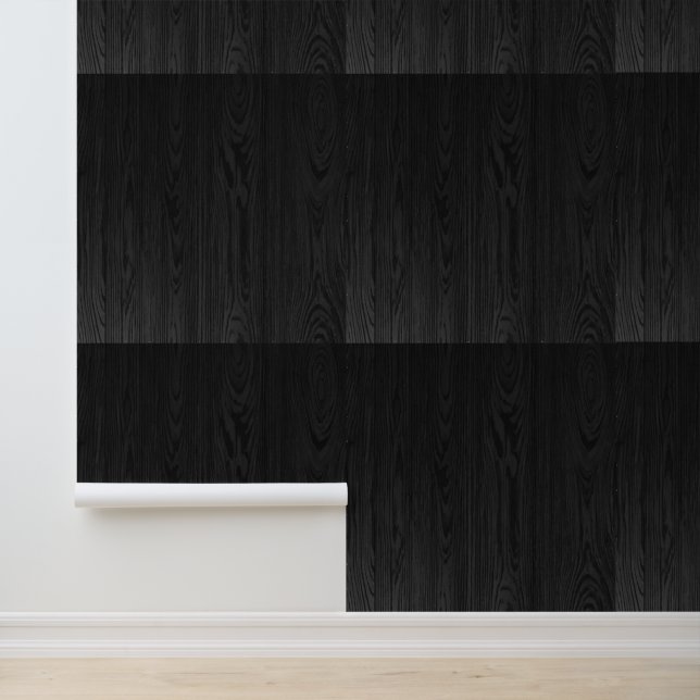 Rustikale Hütte aus dunkelbraunem Holz Elegant Tapete (Anwendung)