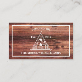 Rustikale Hütte für Ferien in Holz Visitenkarte