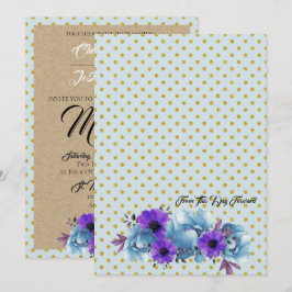 Rustikale Hütte Rose Hochzeitsfeier Einladung