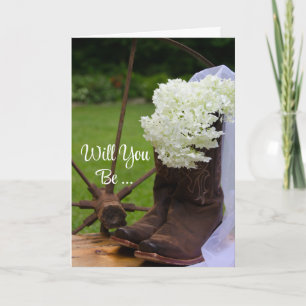 Rustikale Hydrangeas werden Sie meine Bridesmaid s Einladung