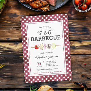 Rustikale I DO Barbecue Hochzeitsshower-Einladung Einladung