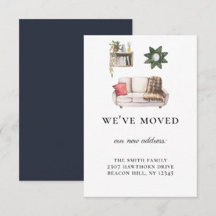 Rustikale Illustrierte Zuhause Wir haben die Ankün Einladung