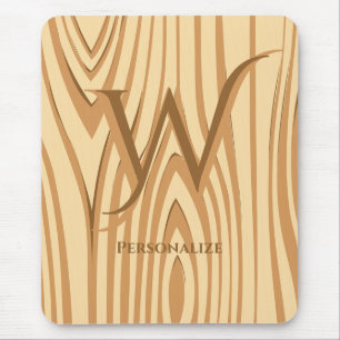 Rustikale Imitate aus Braunholz Personalisiert Mousepad