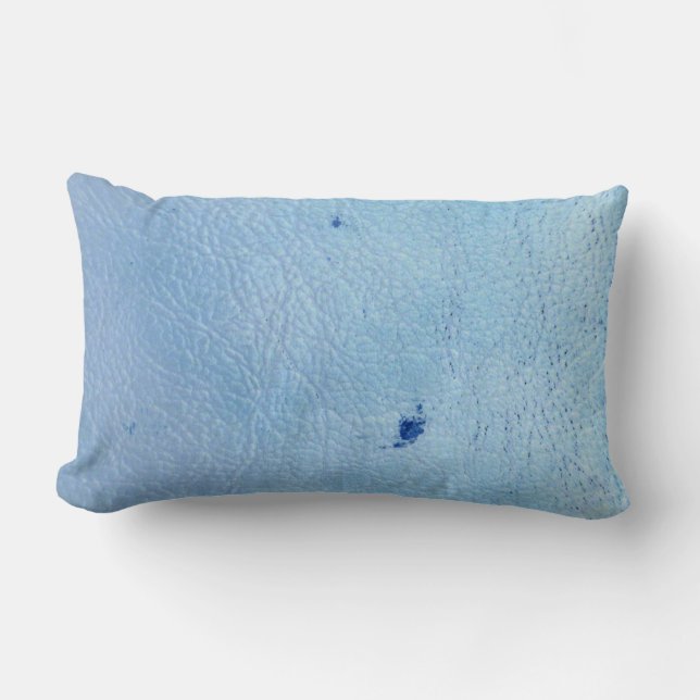Rustikale Imitate Blauleder Lendenkissen (Vorderseite)