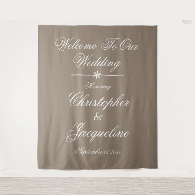 Rustikale Individuelle Namen Hochzeit im Land - Hi Wandteppich (Vorderseite)