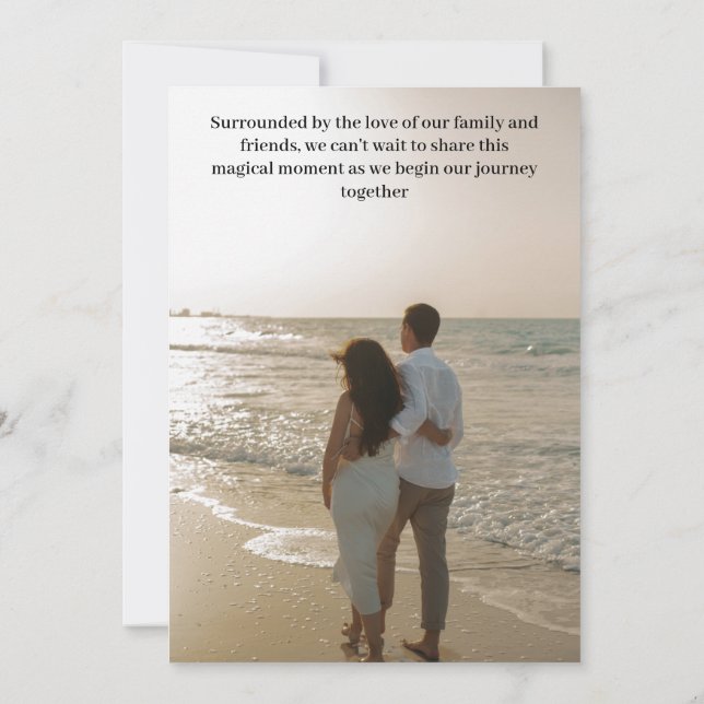 Rustikale interne Hochzeit Speichern Sie die Datum Einladung (Rückseite)