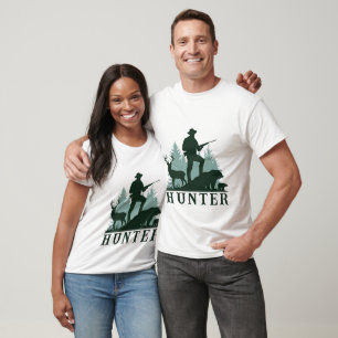 Rustikale Jäger-Silhouette mit Wildlife T - Shirt