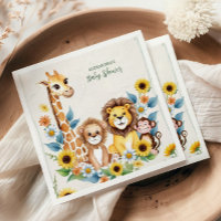 Rustikale Jungle Safari Tiere Kinderdusche