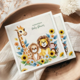 Rustikale Jungle Safari Tiere Kinderdusche Serviette