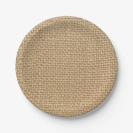 Rustikale Jute-Party-Teller aus Papier Pappteller