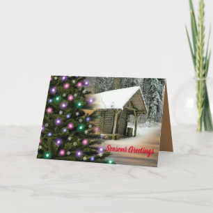 Rustikale Kabine Weihnachten
