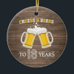 Rustikale Käfer und Biere bis 18 Jahre Keramik Ornament<br><div class="desc">Rustikale Gewürze und Bier bis 18 Jahre Keramik Ornament</div>