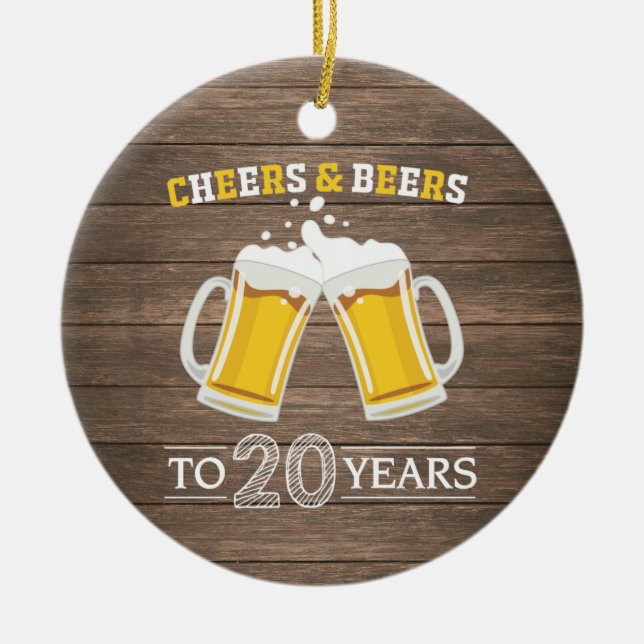 Rustikale Käfer und Biere bis 20 Jahre Keramik Ornament (Vorne)