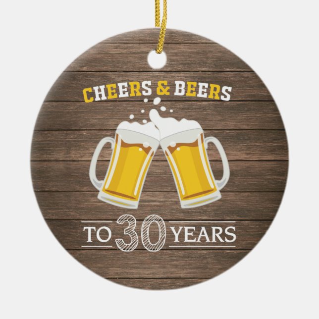 Rustikale Käfer und Biere bis 30 Jahre Keramik Ornament (Vorne)