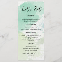 Rustikale Kalligrafie Essen wir Hochzeitsmenü
