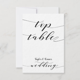 Rustikale Kalligrafie Hochzeit obere Head Table Ka Einladung