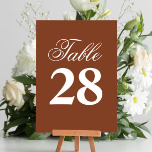 Rustikale Kalligrafie-Schrift Hochzeitstisch-Numme Tischnummer