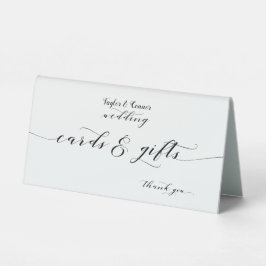 Rustikale Kalligraphie Gästekarten und Geschenke U Tischaufsteller