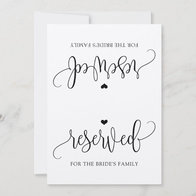 Rustikale Kalligraphie vorbehaltener Zeichenzelt ( Einladung (Vorderseite)