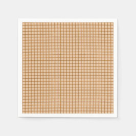 Rustikale Karierte Braune Papier Serviette | Lässi