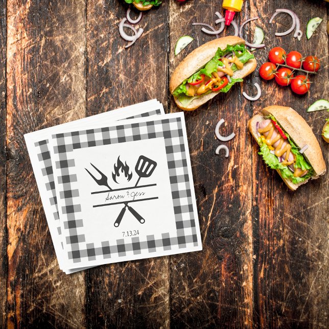 Rustikale Karierte Probe Abendessen Zeitung Napkin Serviette (Von Creator hochgeladen)