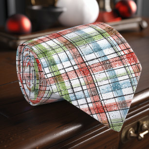 Rustikale Karierte Weihnachten Necktie Krawatte