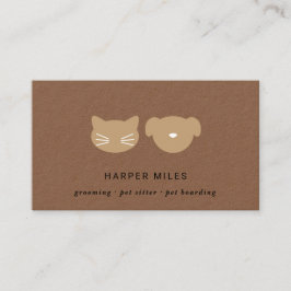 Rustikale Katz- und Hundemarke Visitenkarte