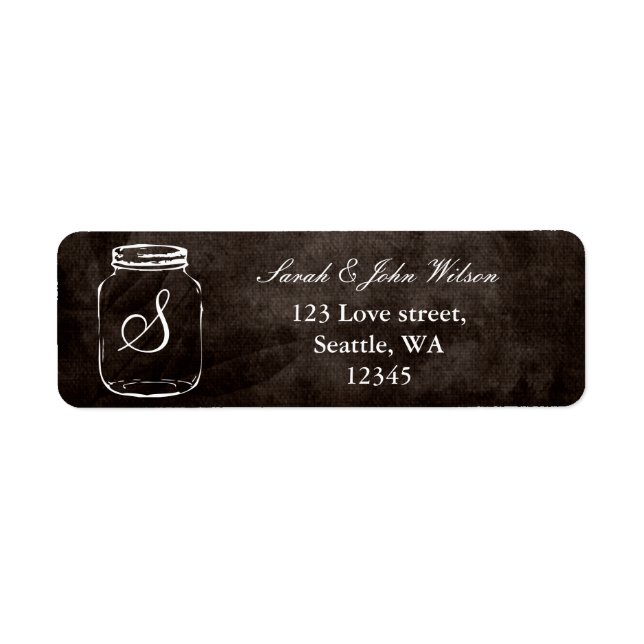 Rustikale Kaukasushochzeit, Adressetikett (Vorne)