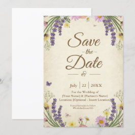 Rustikale Kernkarte Save the Date