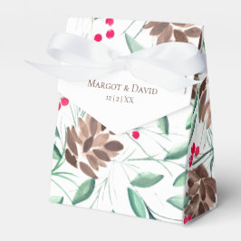 Rustikale Kiefernfüße und Gastgeschenk Hochzeit Be Geschenkschachtel