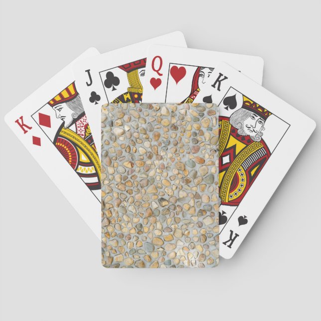 Rustikale Kieselsteinmauer  Spielkarten (Rückseite)
