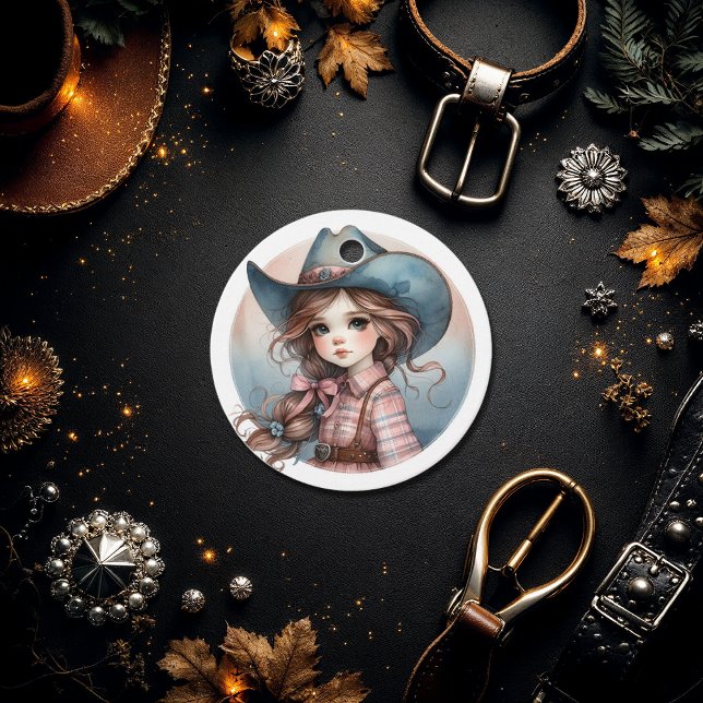 Rustikale kleine Cowgirl Babydusche Geschenkanhänger (Rustic Little Cowgirl Baby Shower Favor Tags)