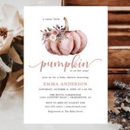 Rustikale Kleine Pumpkin Baby Dusche Mädchen Einla Einladung