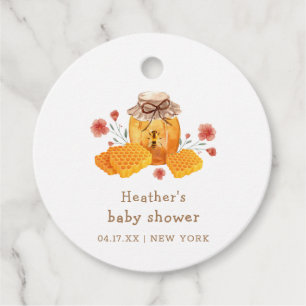 Rustikale Kleine Wildblume Honey Bee Baby Dusche Geschenkanhänger