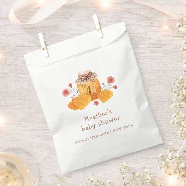Rustikale Kleine Wildblume Honey Bee Baby Dusche Geschenktütchen (Ausgeschnitten)