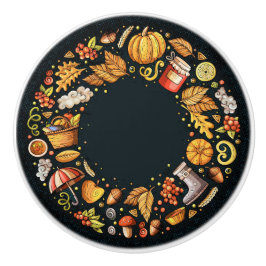 Rustikale Kolonialdekorationsschublade / Kabinettk Keramikknauf