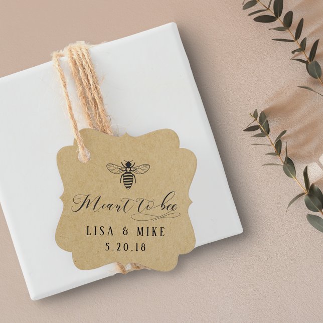 Rustikale Kraft bedeutet, Honig-Gastgeschenk Hochz Geschenkanhänger (Von Creator hochgeladen)