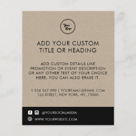 Rustikale Kraft Custom Business Logo & Social Medi Flyer