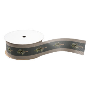 Rustikale Kraft dick Grau Centre Stripe Woodland Ripsband