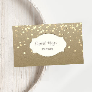 Rustikale Kraft, Frame Gold Confetti Visitenkarte