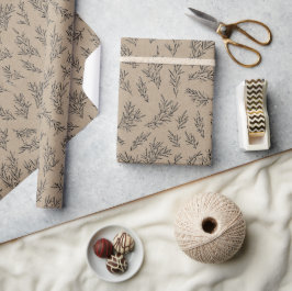 Rustikale Kraft gibt dem Urlaubswrapping Papier Geschenkpapier
