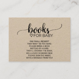 Rustikale Kraft-Kalligrafie-Buchanforderung Begleitkarte